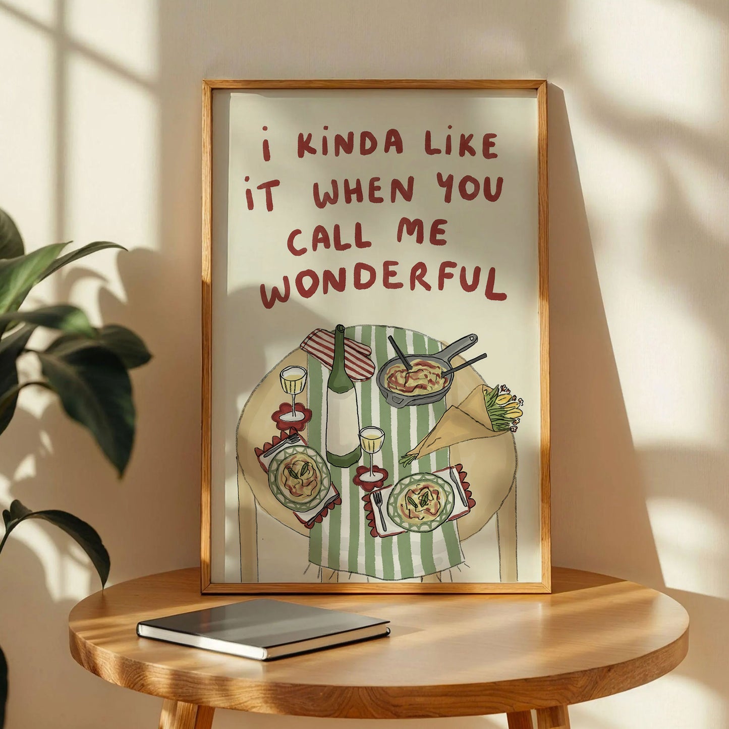 I Kinda Like It When You Call Me Wonderful Wall Print