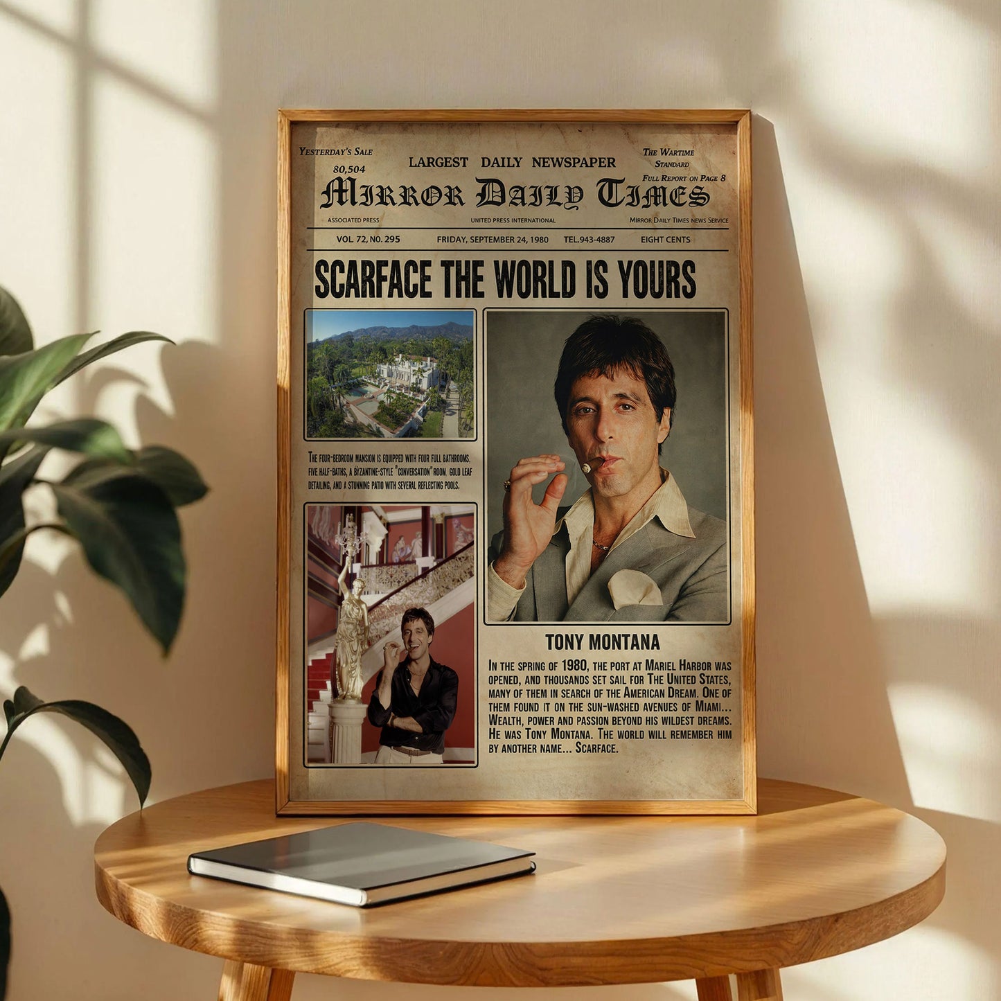 Scarface Newspaper Poster
