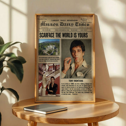 Scarface Newspaper Poster