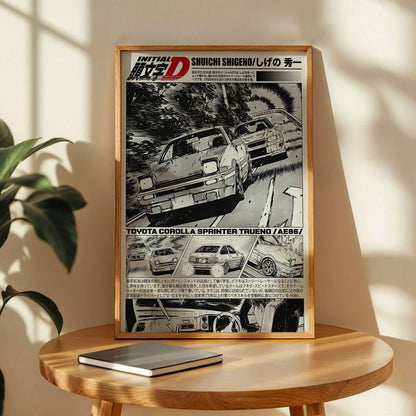 Initial D Anime Manga Poster