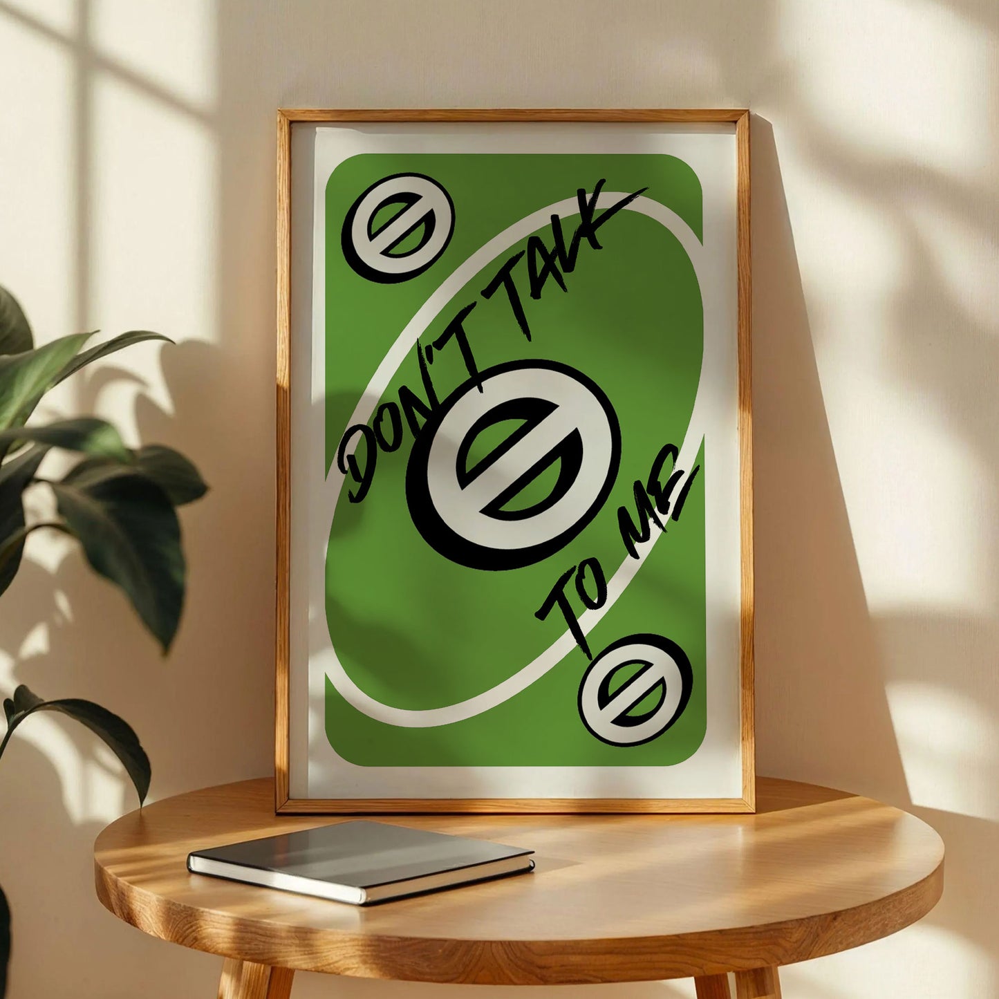 Don't Talk To Me Love Uno Playing Card Wall Art