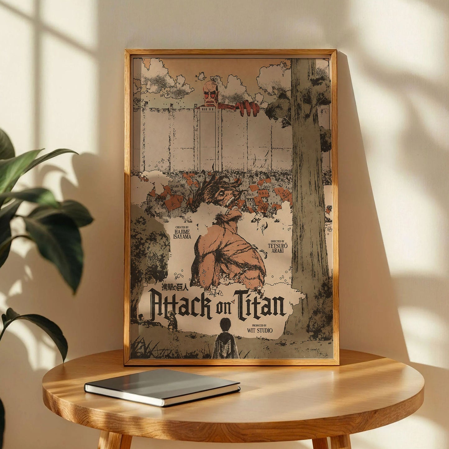 Vintage Attack on Titan Anime Manga Art Print