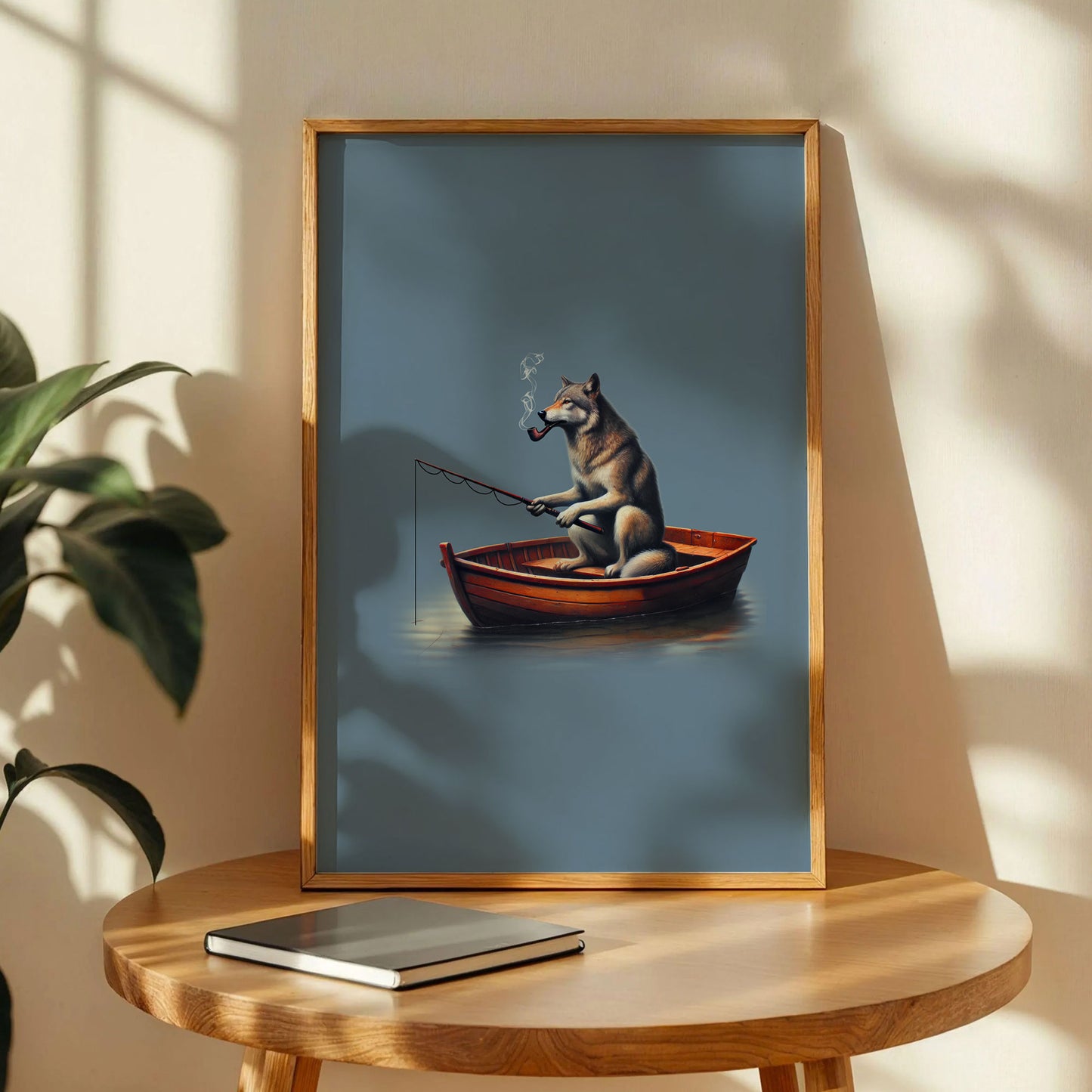 Funny Dog Fishing Poster