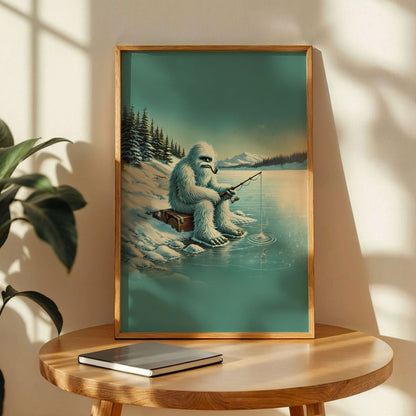 Funny Bigfoot Smoking Art Print