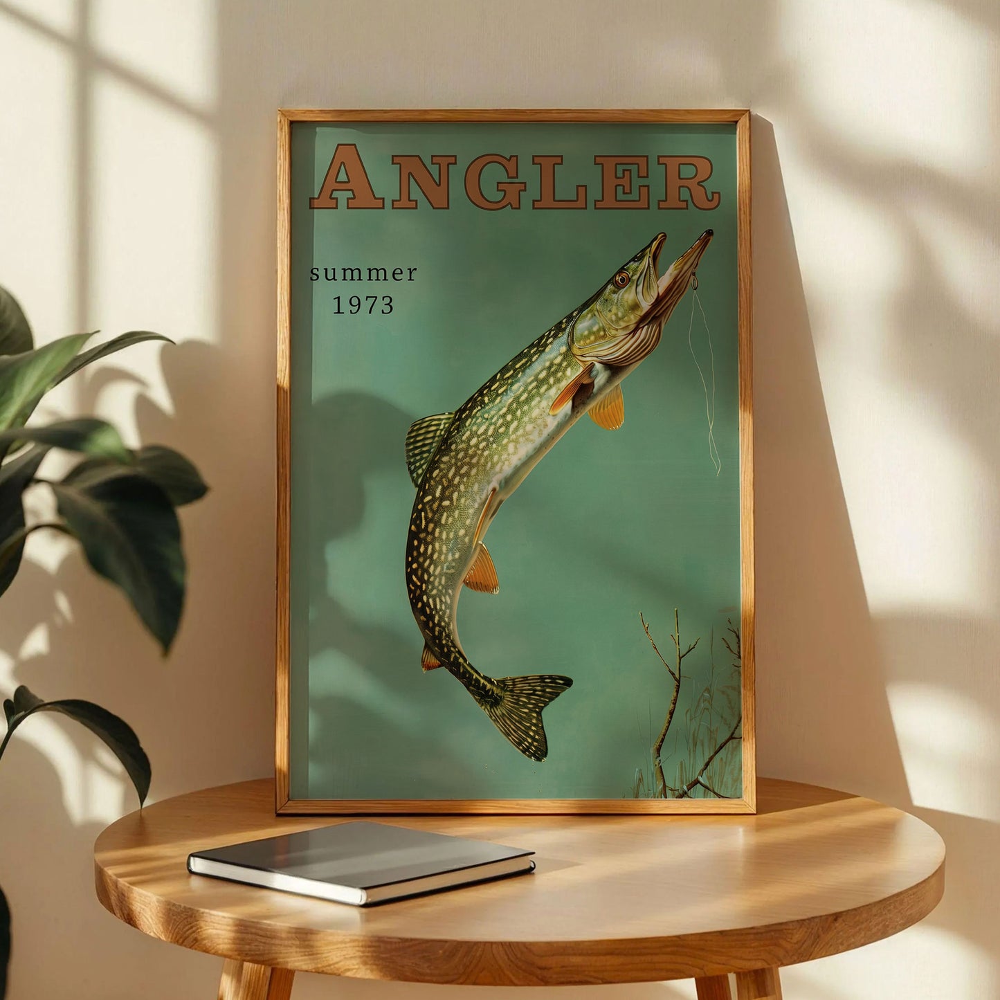 Vintage Northern Pike Fishing Print