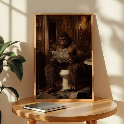Bigfoot Bathroom Print Art