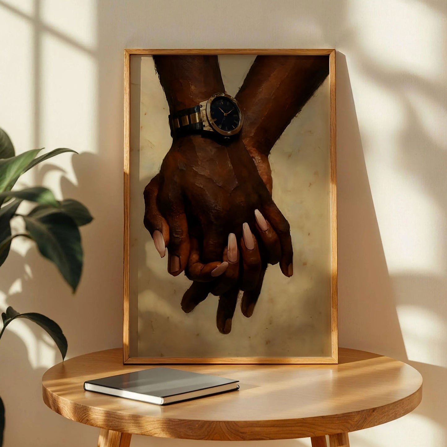 Black Couple Holding Hands Poster