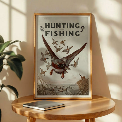 Vintage Hunting and Fishing Art Print