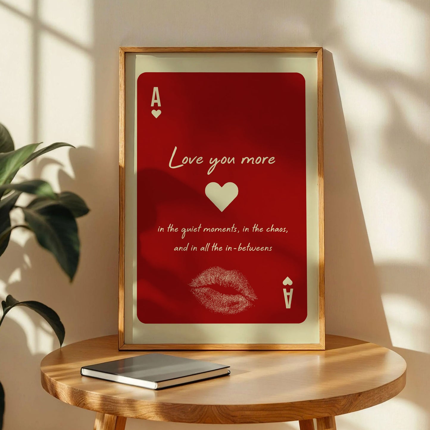 Love You More Playing Card Wall Art