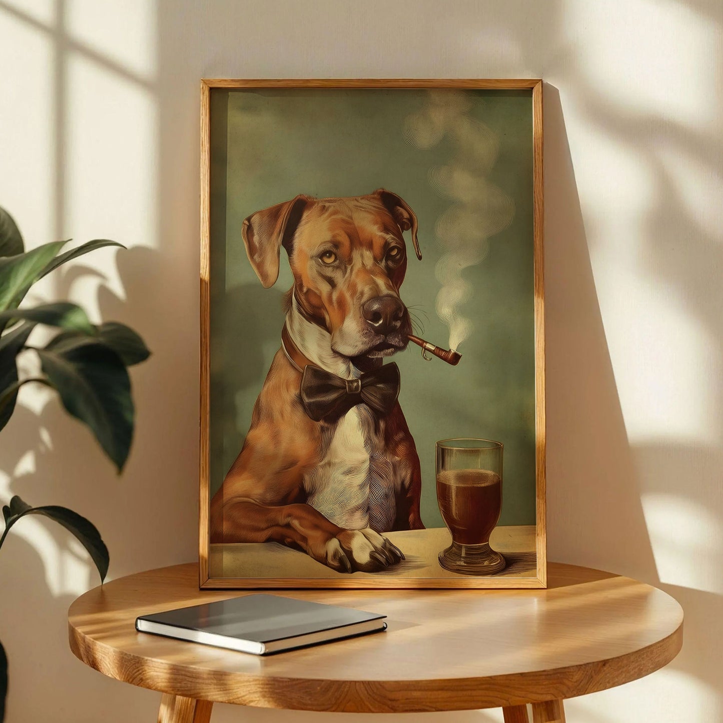 Dog with Cigar Poster