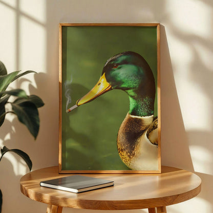 Duck Smoking a Cigarette Print