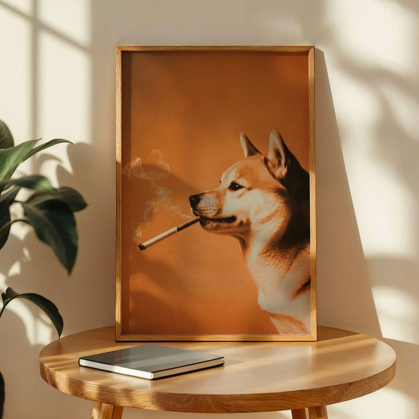 Dog Smoking a Cigarette Poster