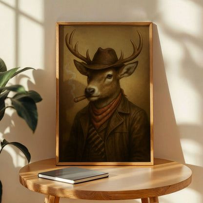 Buck Smoking a Cigarette Vintage Poster