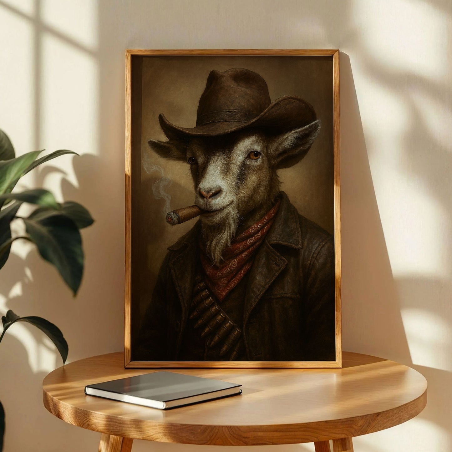 Goat Cowboy Hat Art
