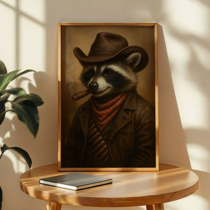Raccoon Smoking a Cigarette Wall Art
