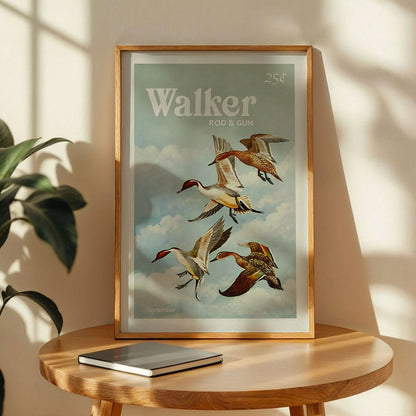 Vintage Geese Hunting Art Print