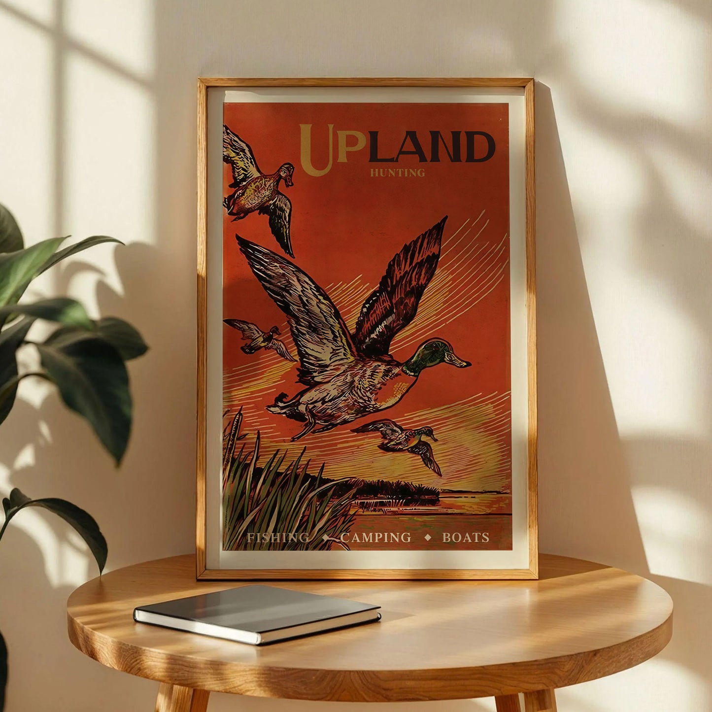 Retro Duck Hunting Art Print
