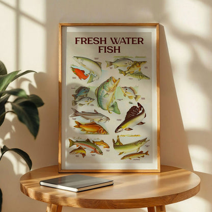 Retro Fresh Water Fish Print