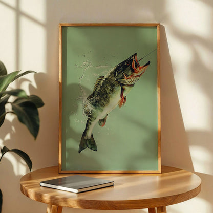 Vintage Bass Fishing Poster