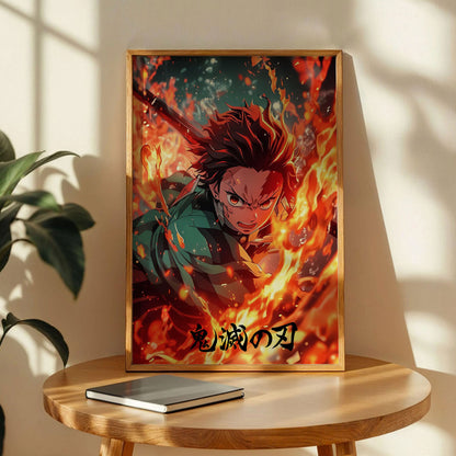 Demon Slayer Tanjiro Kamado Hinokami Kagura Poster
