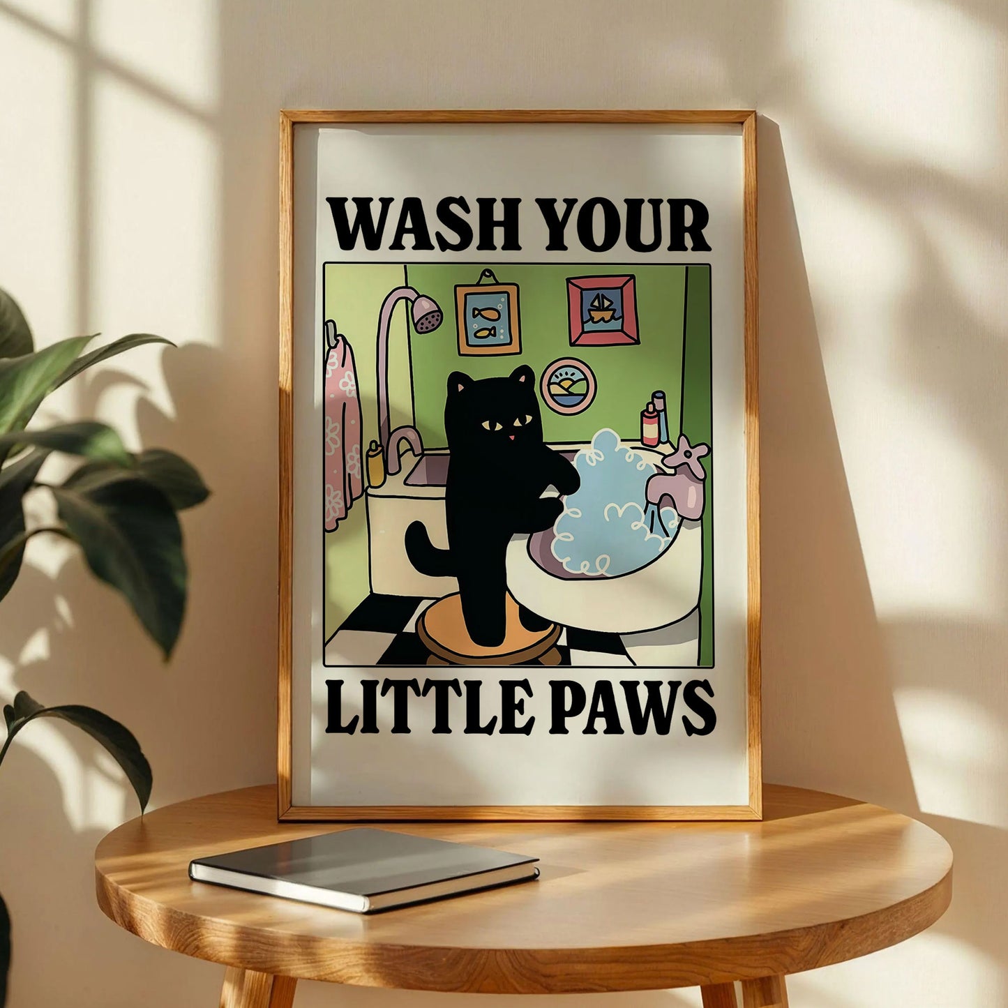 Wash your Paws Cat Print