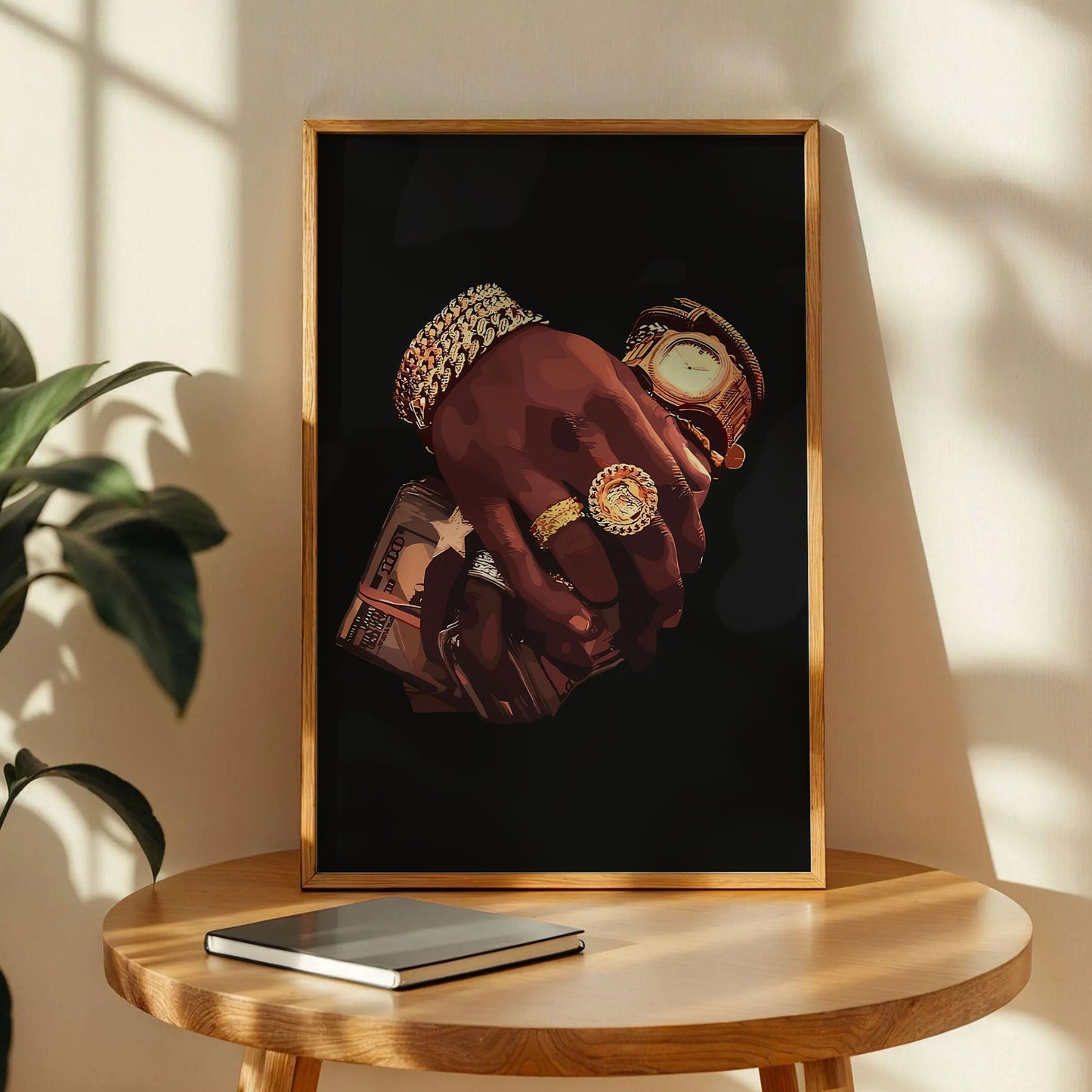 Black Man Gold Jewelry Art Print
