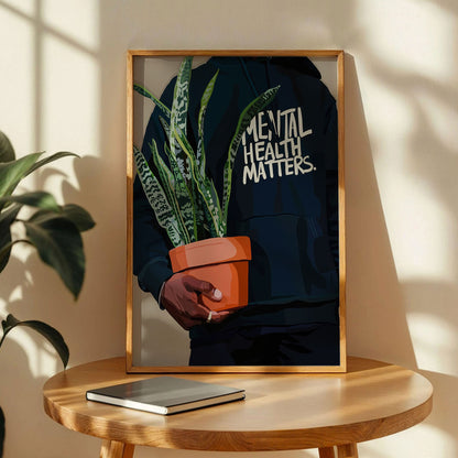 Black Man Mental Health Matters Poster