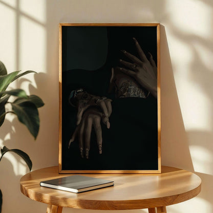 Black Love African Couple Hands Poster