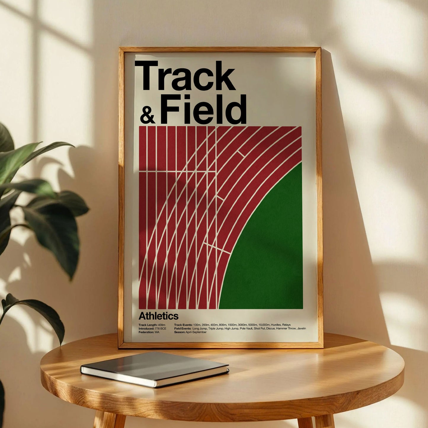 Track & Field Mid-Century Modern Poster