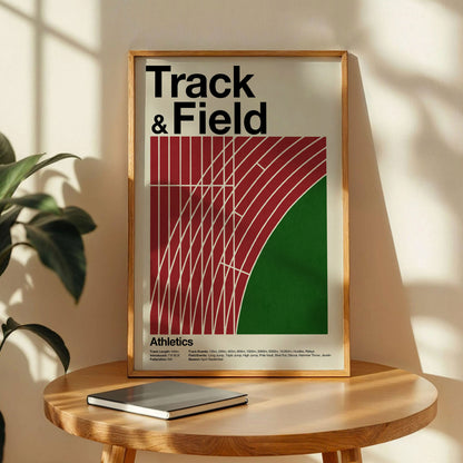 Track & Field Mid-Century Modern Poster