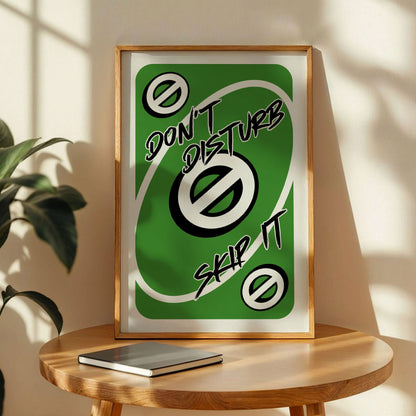 Don't Disturb Skeep It Playing Card Print