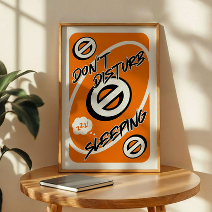 Don't Disturb Sleeping Trendy Modern Wall Art