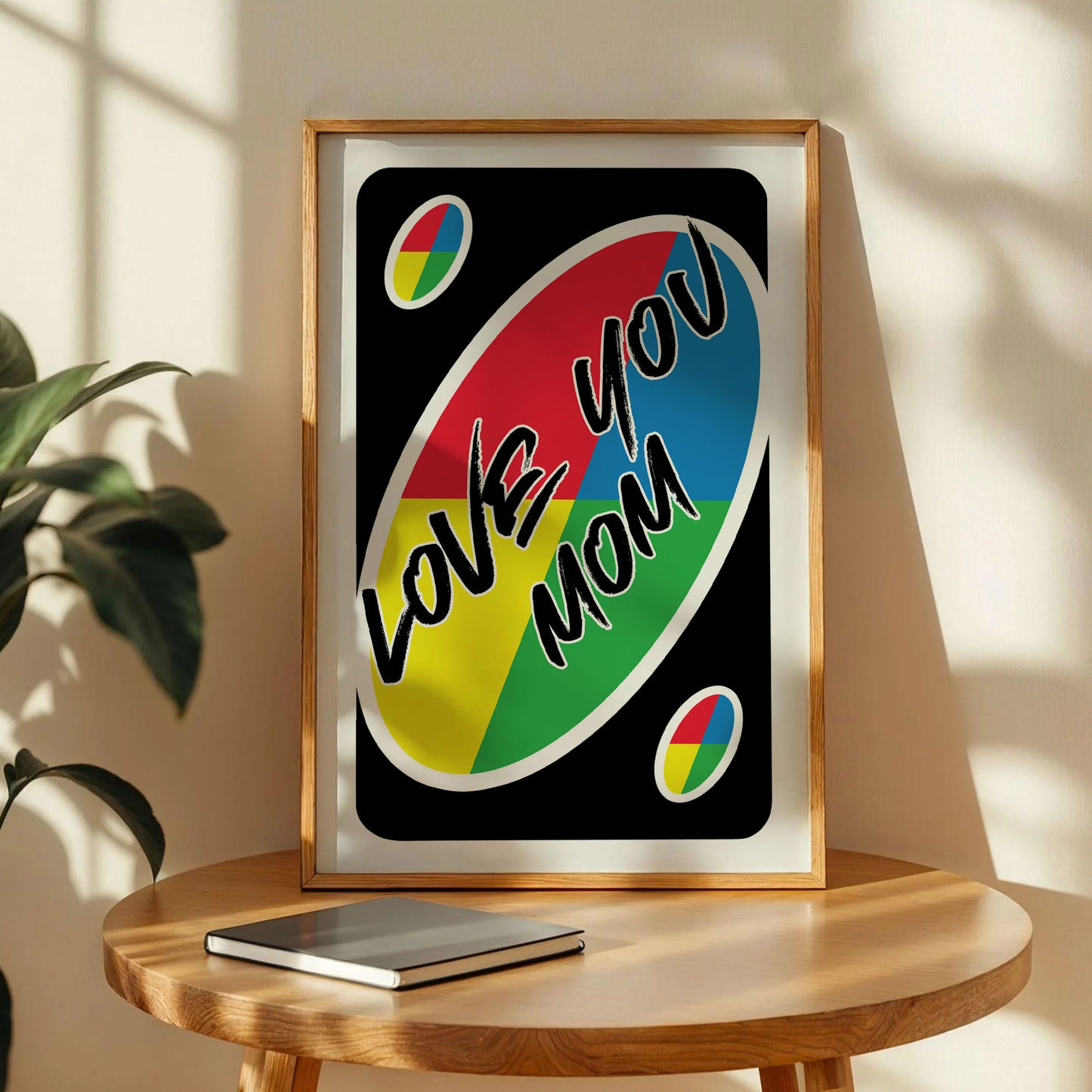 Love You Mom UNO Style Print