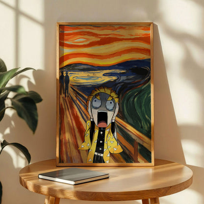 Zenitsu Agatsuma The Scream Anime Art Print