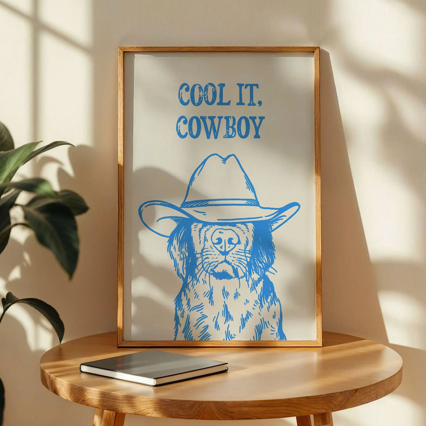 Cool It Cowboy Western Dog Poster