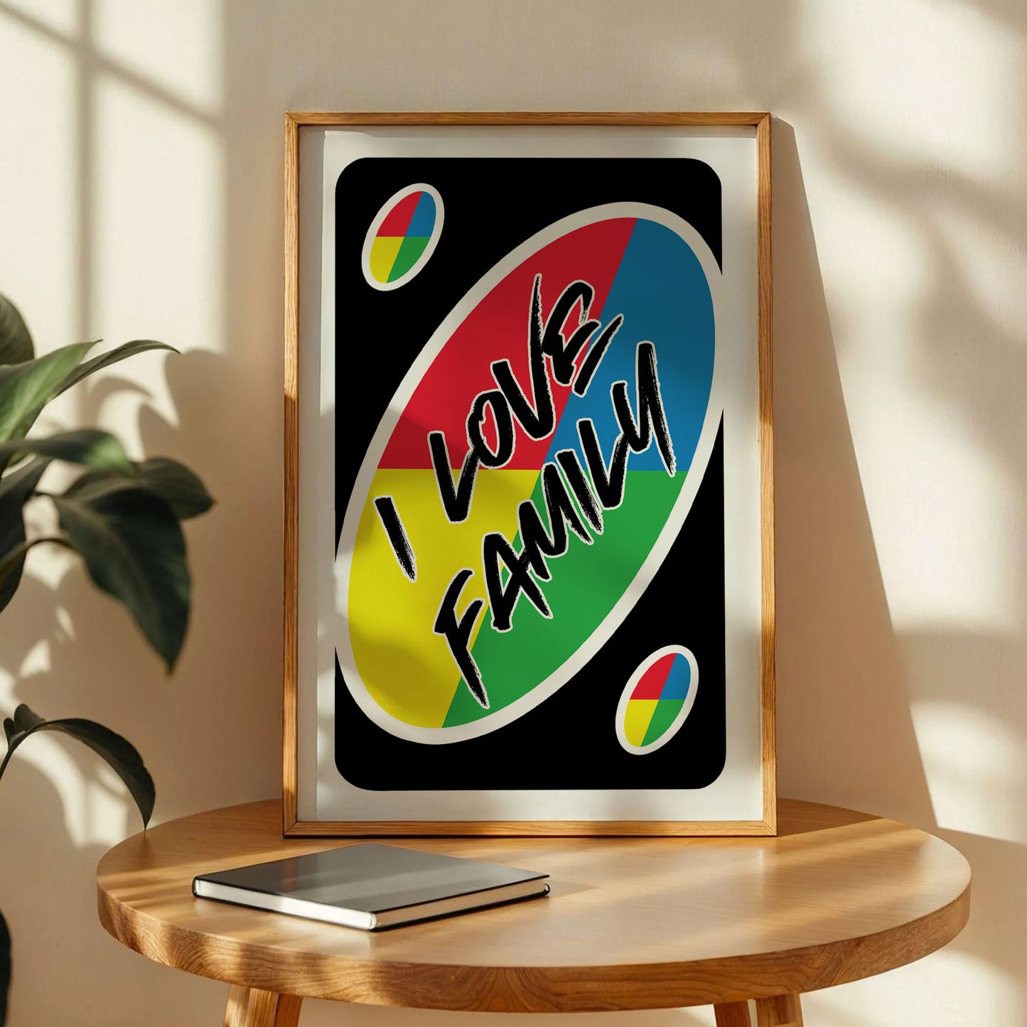 I Love Family UNO Style Print