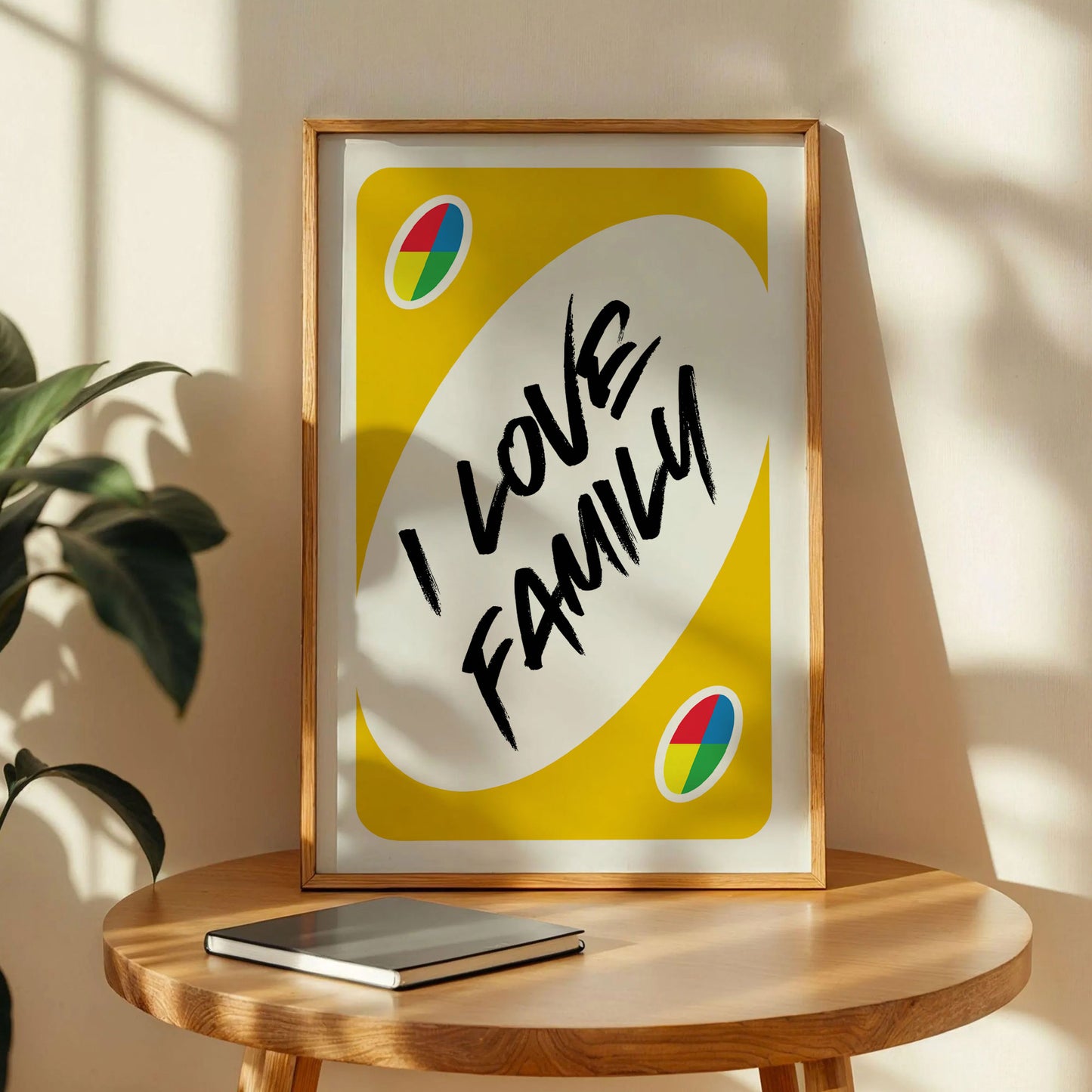 I Love Family Playing Card Poster