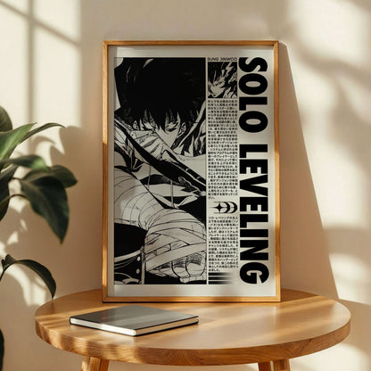 Solo Leveling Jinwoo Manga Wall Art