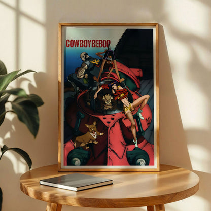 Cowboy Bebop Faye Valentine, Edward, and Ein Poster