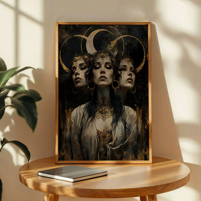 Hekate Triple Moon Goddess Print