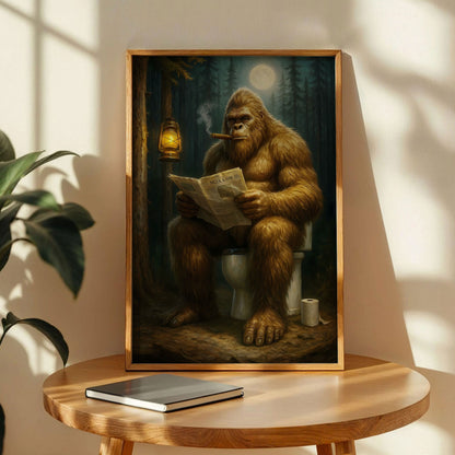 Bigfoot Bathroom Wall Art