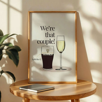 Guinness and Prosecco Couple Print