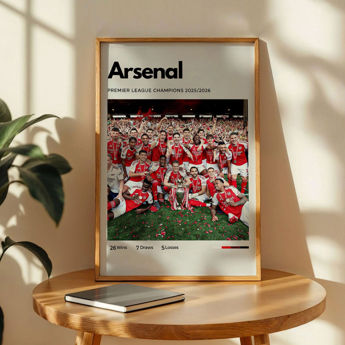 Arsenal 2026 Premier League Champions Poster