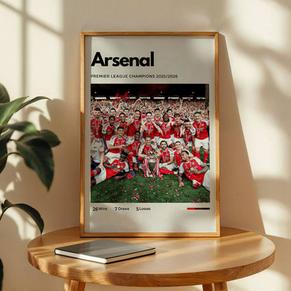 Arsenal 2026 Premier League Champions Poster