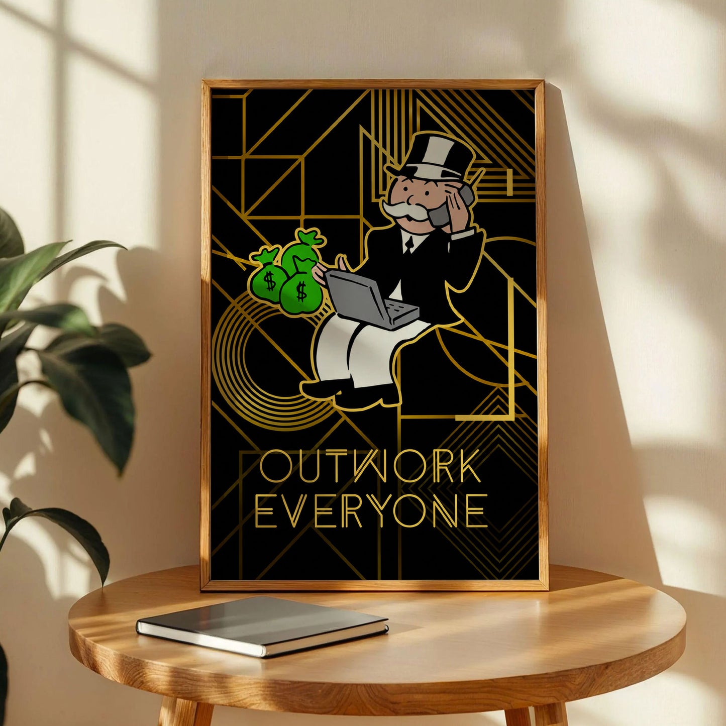 Alec Monopoly Outwork Everyone Poster