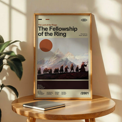 Mid Century Modern The Fellowship of the Ring Movie Poster