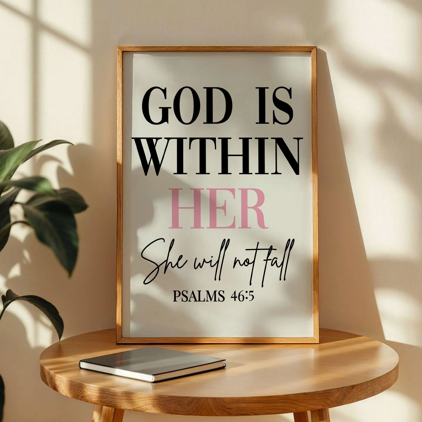 God Is Within Her Quote Poster