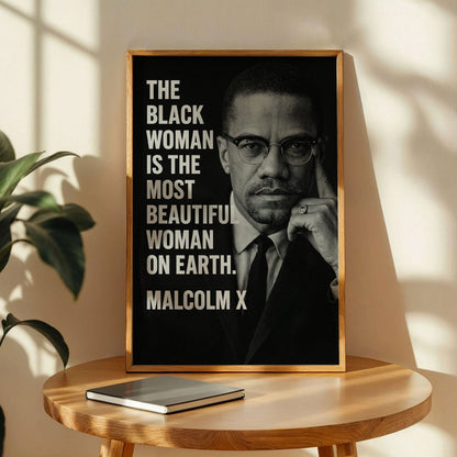 Malcolm X Motivational Quote Poster