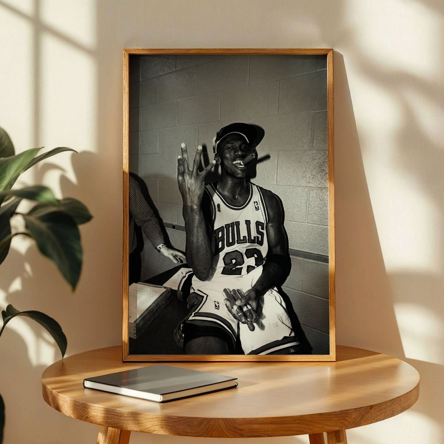 Michael Jordan Finger And Cigare Poster