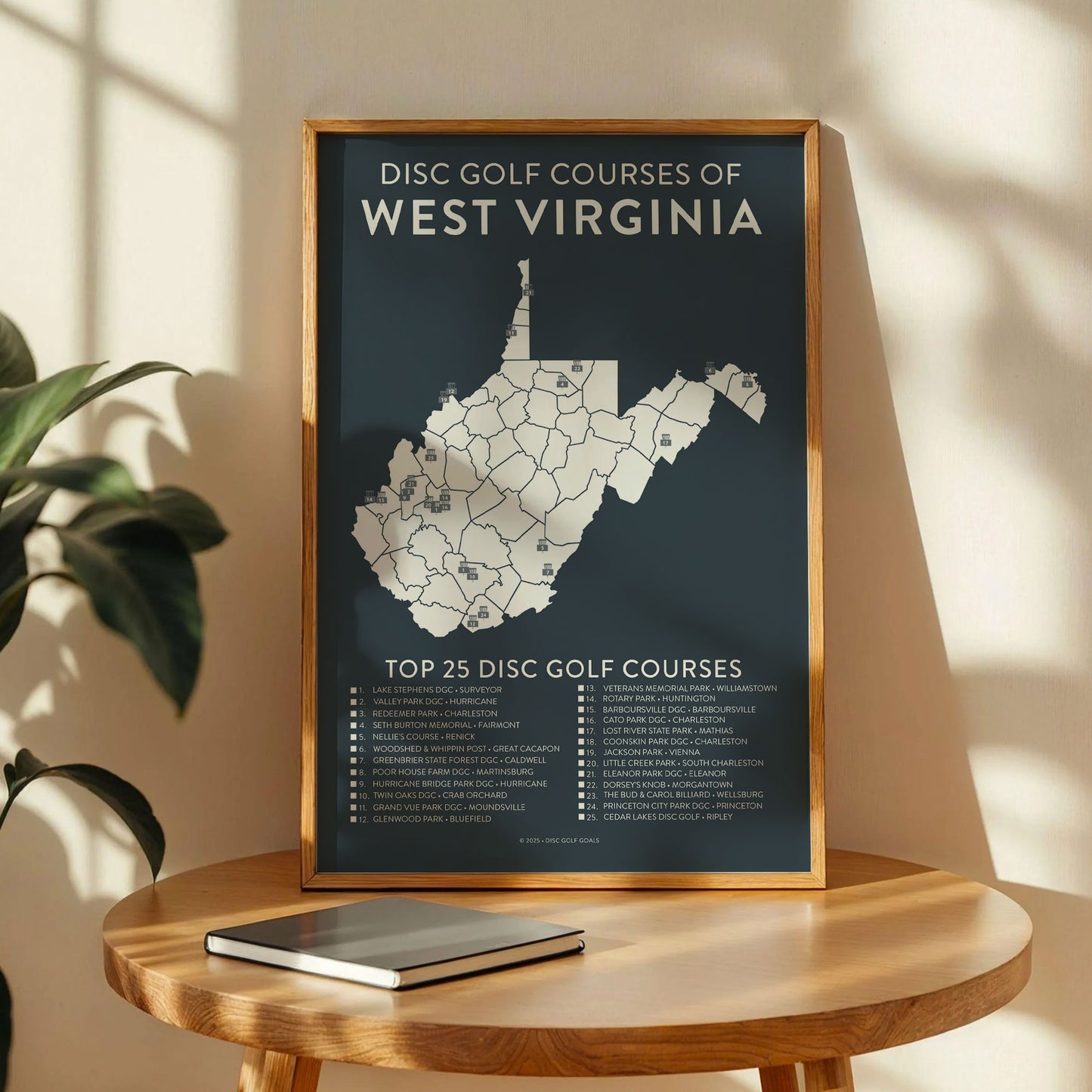 West Virginia Map Poster